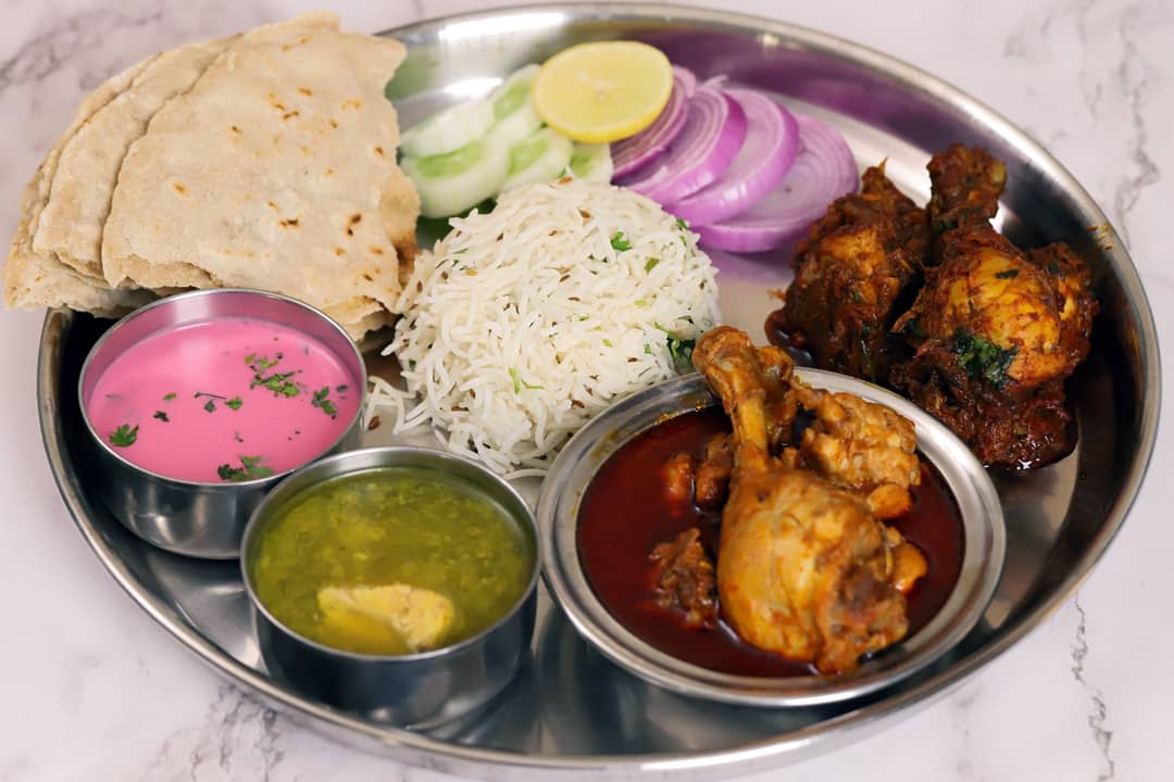 Chicken thali homemade lunch Badlapur
